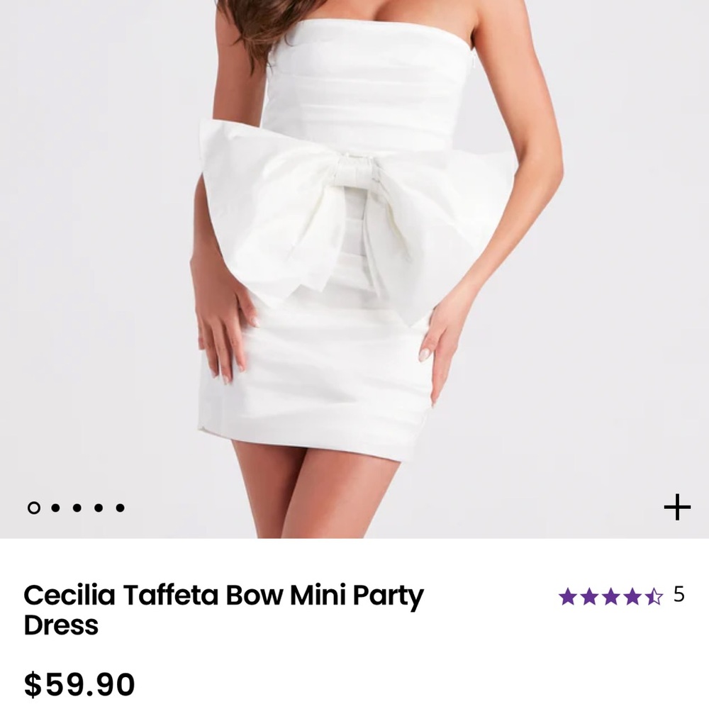 Windsor bow front mini dress. Size medium